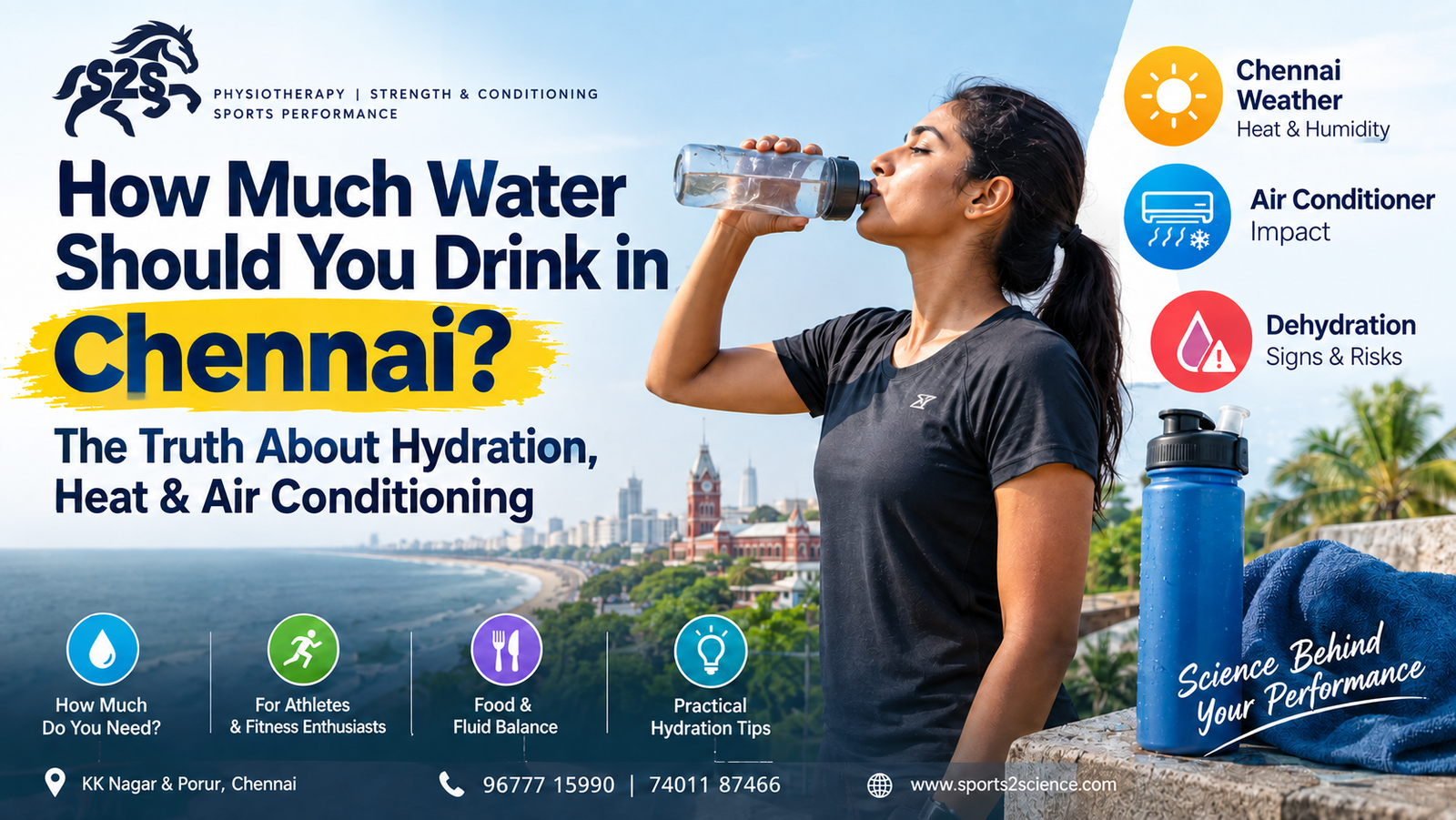 How Much Water Should You Drink in Chennai? The Truth About Hydration, Heat & Air Conditioning